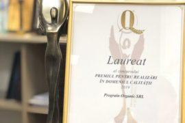 “Prograin Organic” S.R.L. este laureat al concursului Premiul pentru realizări în domeniul calității, luând premiul mare: ZEIȚA CALITĂȚII!